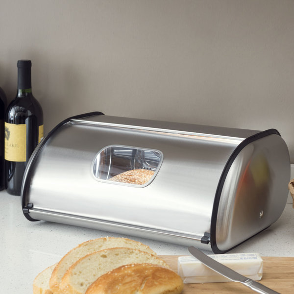 Rebrilliant Wingler Stainless Steel Bread Box & Reviews Wayfair